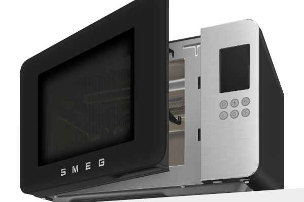 Kuchenka mikrofalowa z funkcją grill Smeg MOC01BLMEU czarny mat